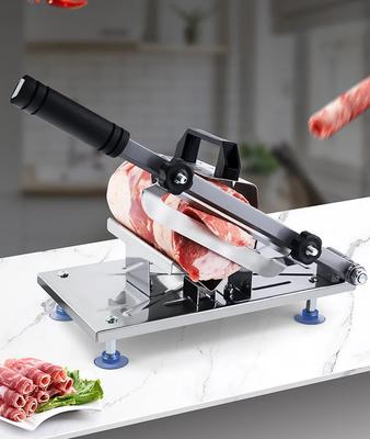 Lebensmittelschneidemaschine Hobel Edelstahl Feder Automatische Fleischzufuhr Anti-Rutsch Einfaches Schneiden Gefrorenes Fleisch Gemüse Schneider