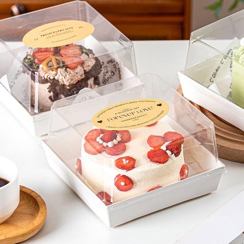 Disposable 4-inch Cake & Sandwich Boxes (100-Pack)