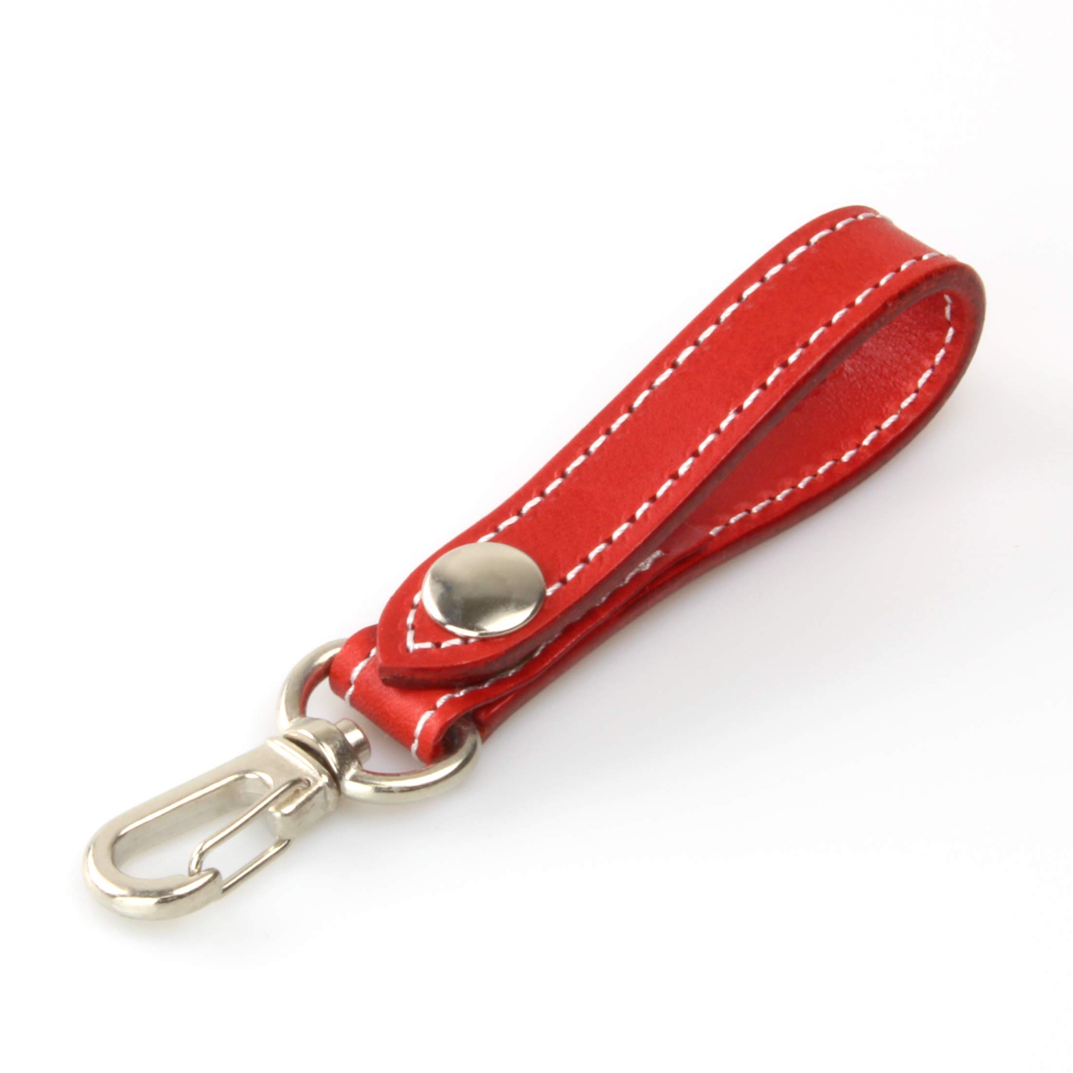 

Belt Strap for Smart Key Case Leather Car Bike Red [Leather Chaya] (Leather Thread White)