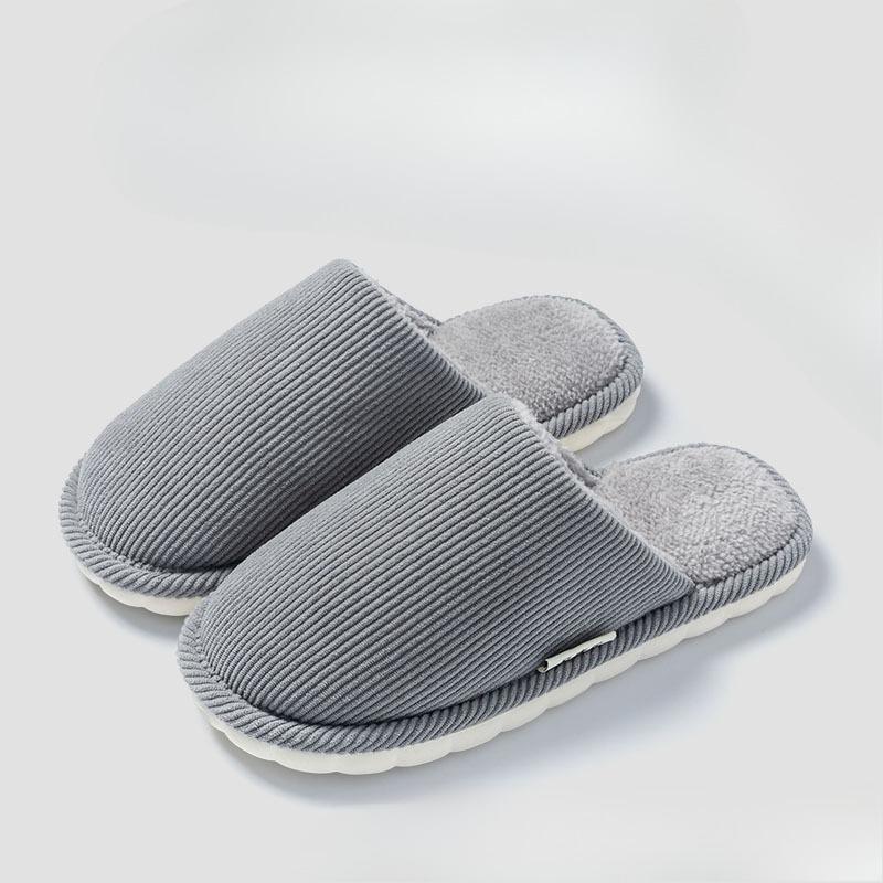 New Style of Women's Indoor Home Slippers, Thickened Anti-slip Couple Plush Cotton Shoes