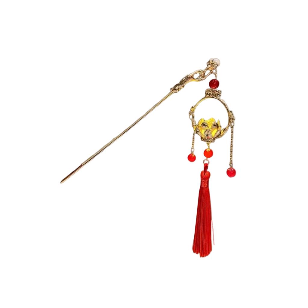 Ancient Luminous Hairpin Tassel Hairpin Hanfu Step Shaking Head Hair Accessories