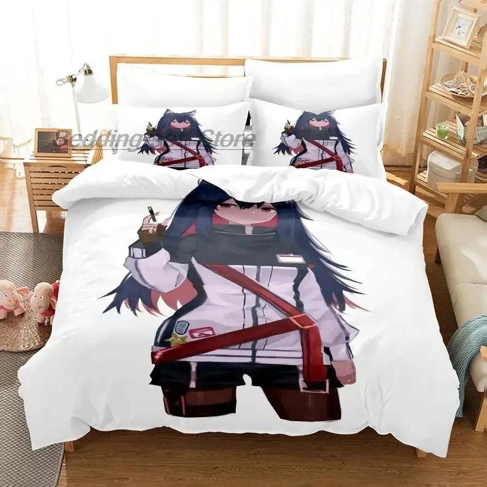 Arknights Bedding Set Single Twin Full Queen King Size Bed Set Aldult Boys Bedroom Duvetcover Sets 3D Print Game Anime Kawaii