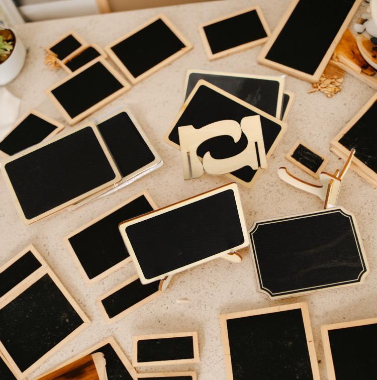 Small Square Wooden Blackboard, Desktop Decoration, Ideal for Wedding Celebration, Anniversary, Spring Summer Autumn Winter Gift