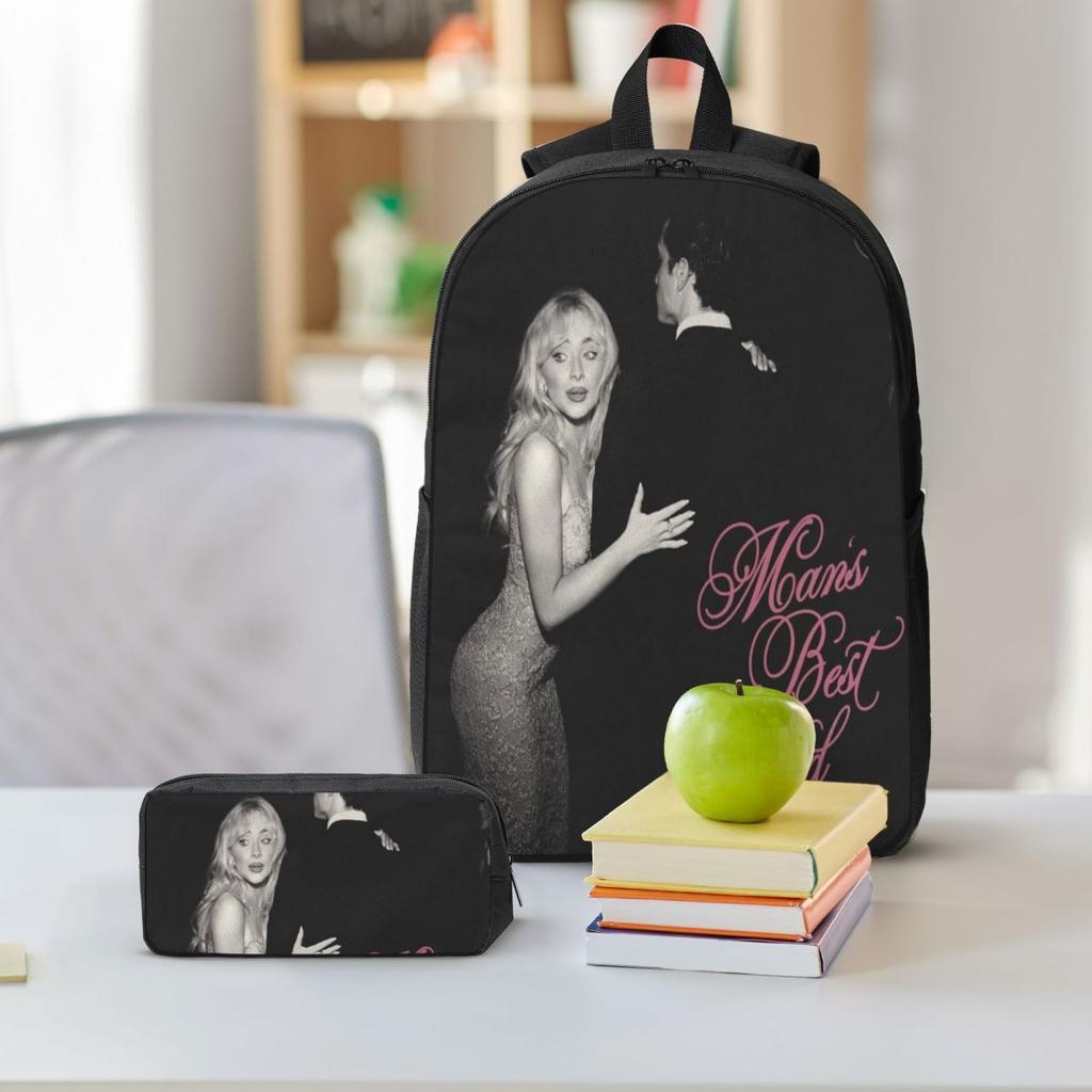 Sabrina Carpenter Kids Backpack Lunch Box Pen Bags for Boys Girls Kindergarten Backpacks Kawaii Schoolbag Bookbag Set