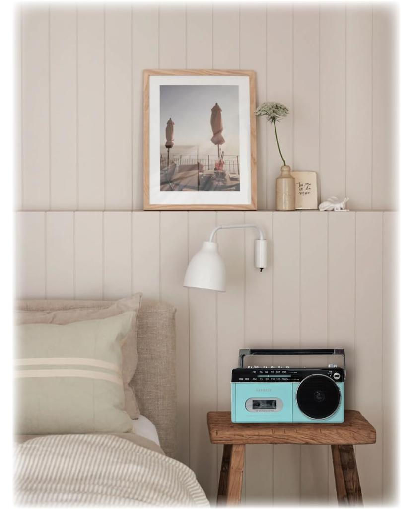 Aiwa radiomagnetofon audio RCP3 pastelově modrá sada 4 AA 5 kazet -G baterie,