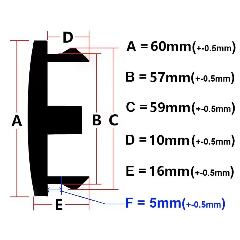 4 Stück/Set 60mm Auto Radmitte Nabenkappen Abdeckung Kit SPORT Edition Logo Dekoration Radkappe Auto Radkappe Staubdichte Abdeckungen Zubehör