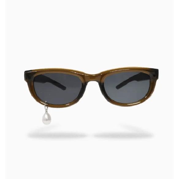 Punk Pearl Earrings Beautiful Women Shedding Tears Sunglasses Personalized Small Face Cat Eyes High-End Fashion Women Glasses