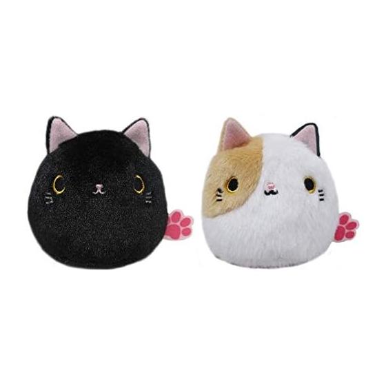Nekodango Cat Plush Set (4 Types: Black, Calico, Tiger, Tortoiseshell) & Large Bath Tub (for 4 Cats)