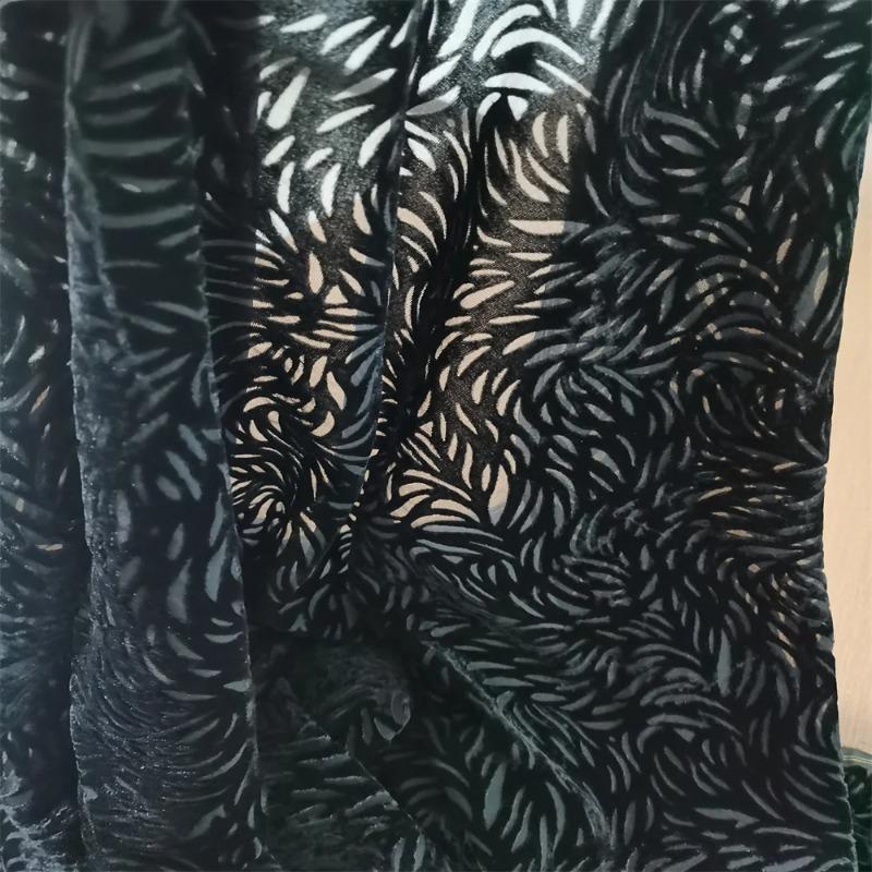 50cm/100cm*114cm Floral Printed African Lace Velvet Fabric Brocade Jacquard Tulle Fabric for Dress DIY Sewing Clothing