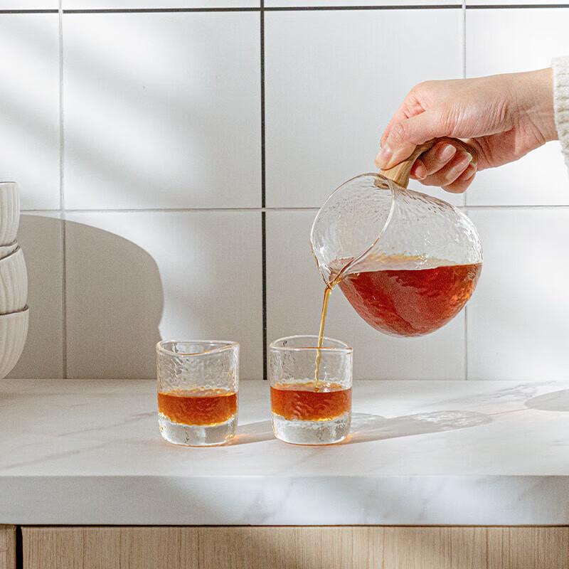 Japońskie Młotkowane Szklane Filiżanki do Kawy Timemore (2 szt)