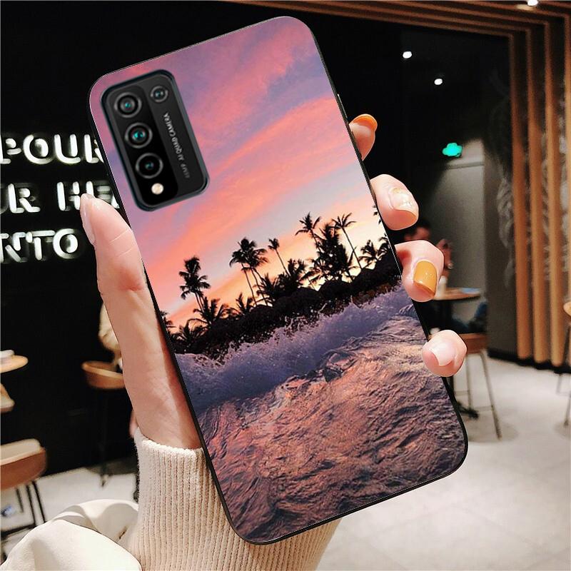 Palm Summer Beach Sea Phone Case for Huawei Honor 50 10X Lite 20 7A 7C 8X 9X Pro 9A 8A 8S 9S 10i 20S 20lite 7X 10 lite