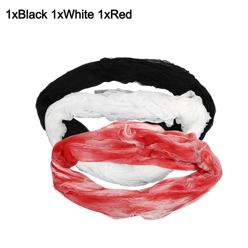 Halloween Black Gauze Horror Haunted Houses Decor Blood Creepy Cloth Spider Webs Party Doorway Wall Gauze Terror Scene Prop 4.9m