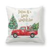 Christmas Decoration Cushion Watercolour Tree Snowman Red Pink Throw Pillow Home Decor Decor Pillowcase