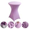 Weißer Stretch Runder Cocktail-Tischbezug 60-80cm Durchmesser Für Hochzeitsfeier Party Hotel Bar Event