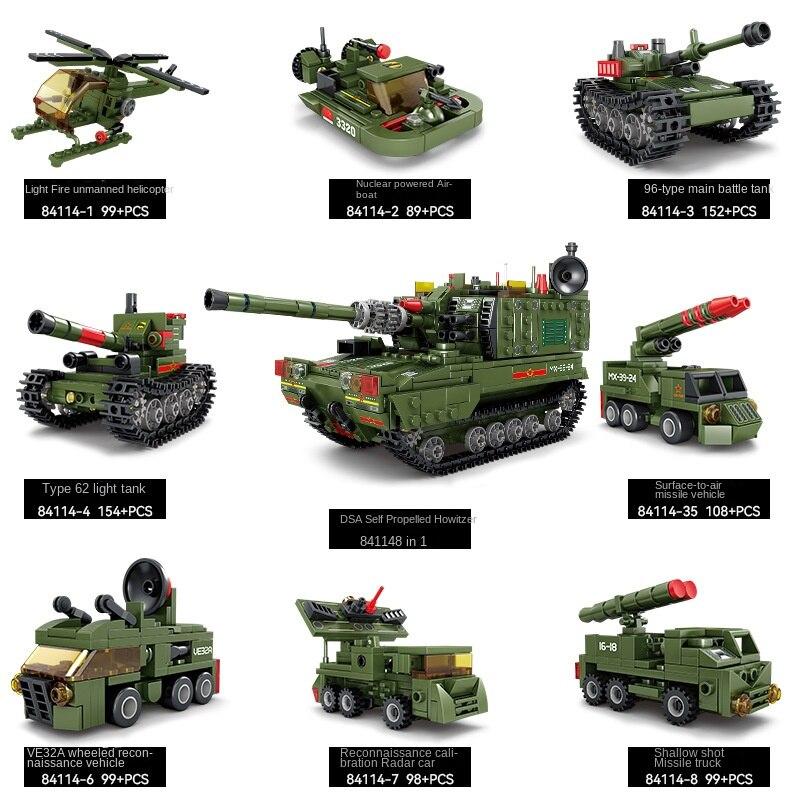 KAZI National Strength Eagle 8-в-1 Военный костюм Строительный блок Ракетный автомобиль — фото 4