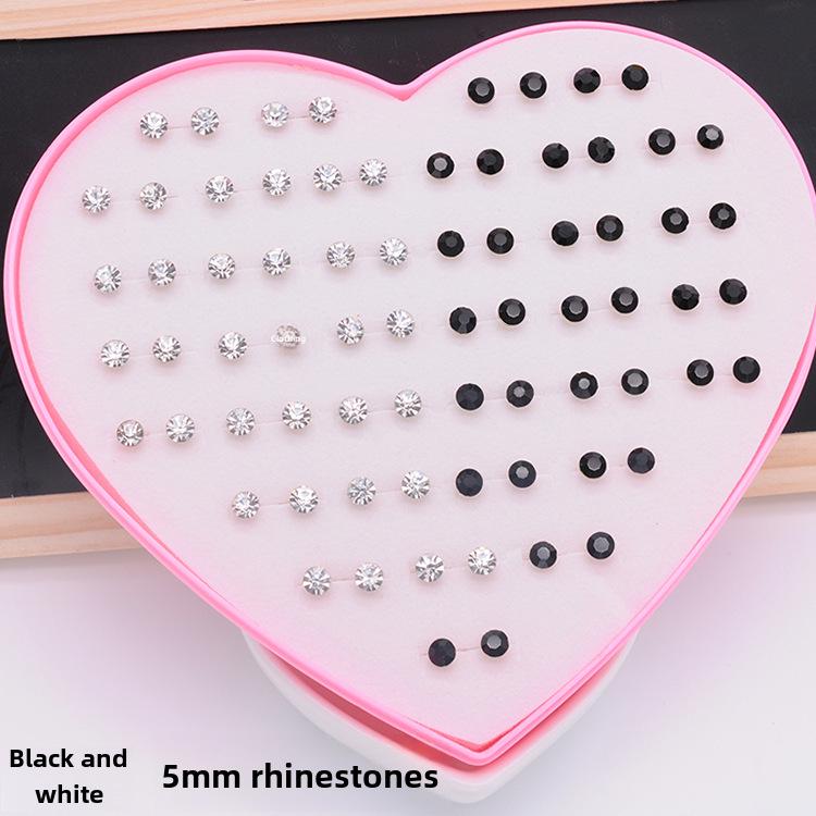 120 Love Earrings for Women: Diamond-Studded Resin and Plastic Jewelry Collection