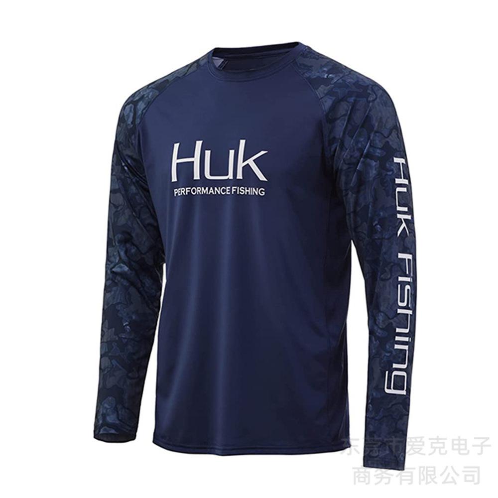 HUK fishing suit quick-drying long-sleeved summer outdoor sunscreen suit sportswear Luya fishing shirt breathable T-shirt men