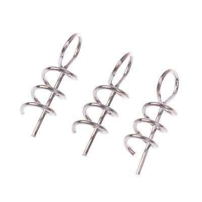 100 stuks roestvrijstalen veerborgpen vissen schroef crankhaak veer draaislot vishaak connector voor softbaits tackle