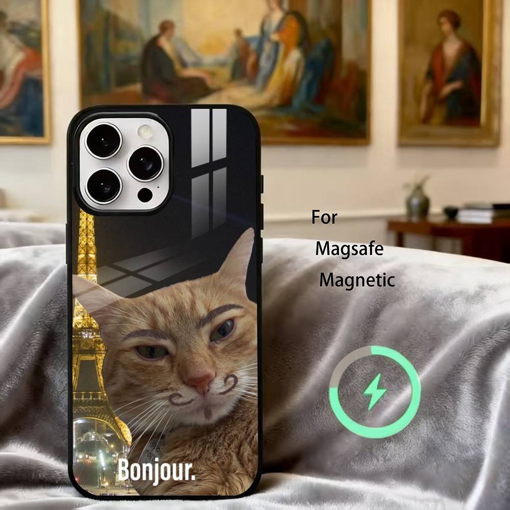 F-Funny C-Cat C-Cute Phone Case For iPhone17,16,15,14,13,12,11 Plus,Pro Magnetic with Magsafe Wireless Charging iPhone16