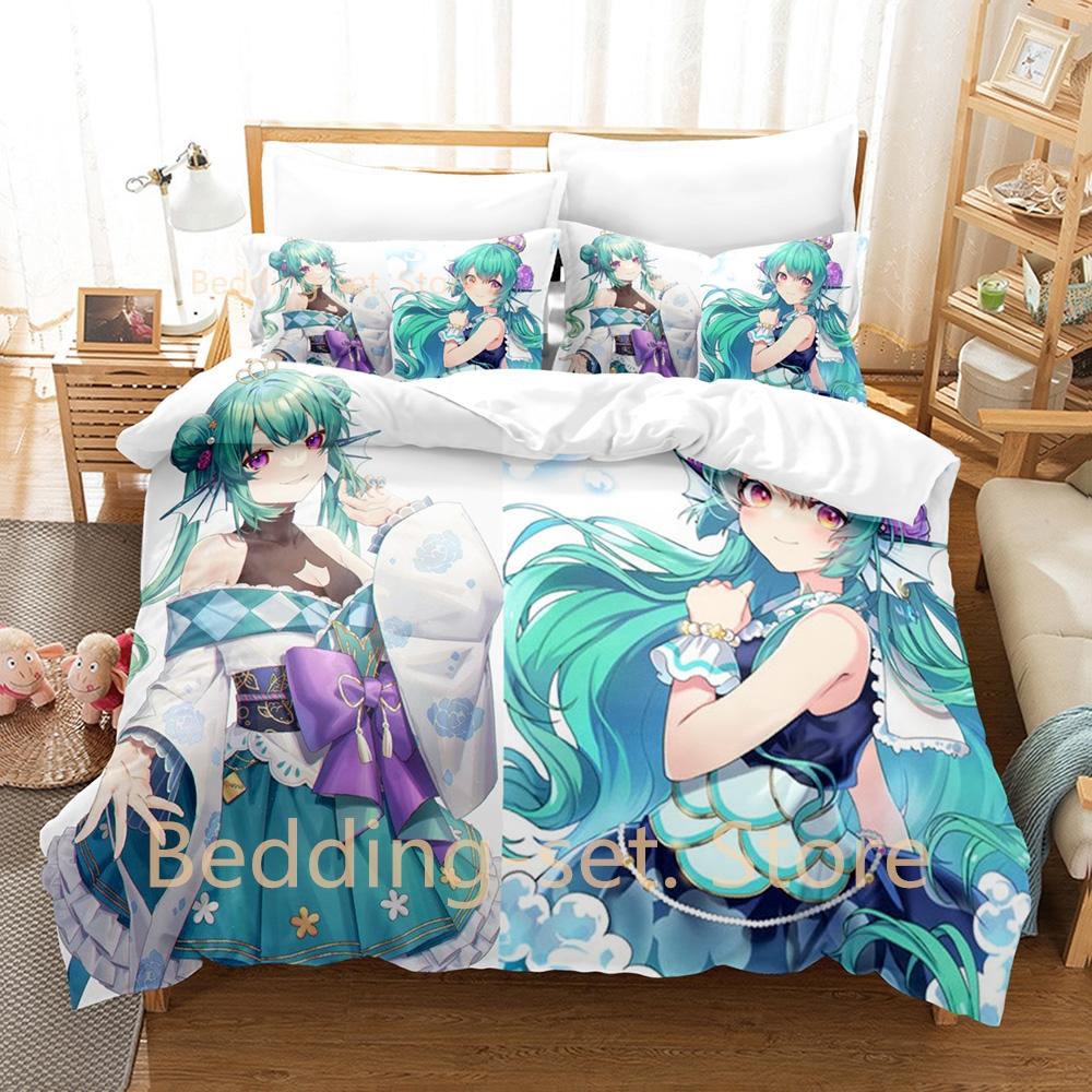 2024 Finana Ryugu Bedding Set Single Twin Full Queen King Size Bed Set Adult Kid Bedroom Duvetcover Sets 3D Anime Bed Sheet Set