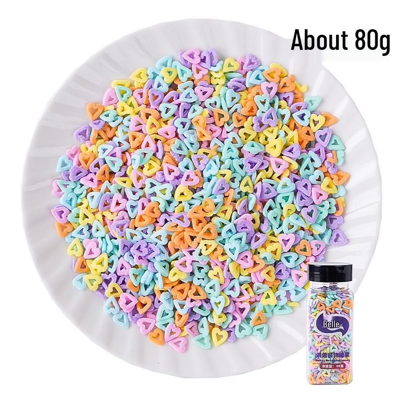 Bunte Zuckerformen: Herzen & Kurven zum Dekorieren von Kuchen, Desserts & Donuts