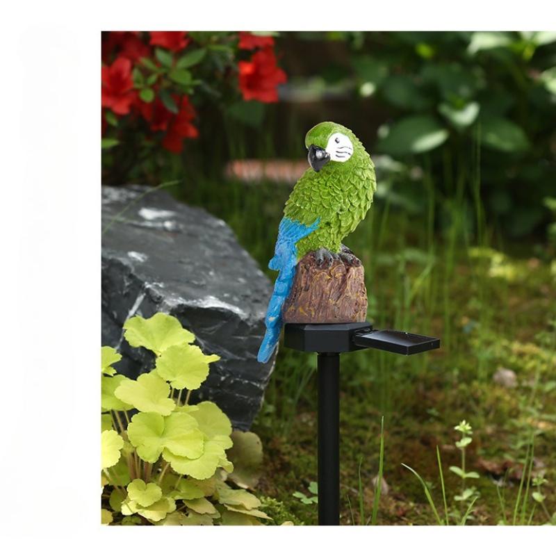 1Pc Solar Floor Plug Light Resin Parrot Lawn Light, Garden Decoration Night Light Outdoor Landscape Light Luminous Led