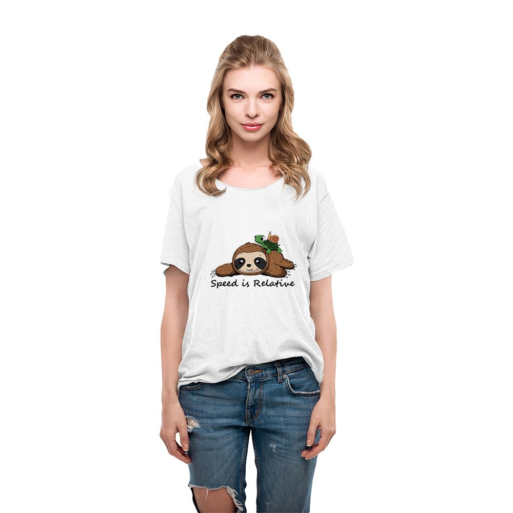 Tortue Et Paresseux Dessin Animé T-shirt Femme Drôle Été Urbain Décontracté Hauts Vêtements Tumblr Femme Nouveau