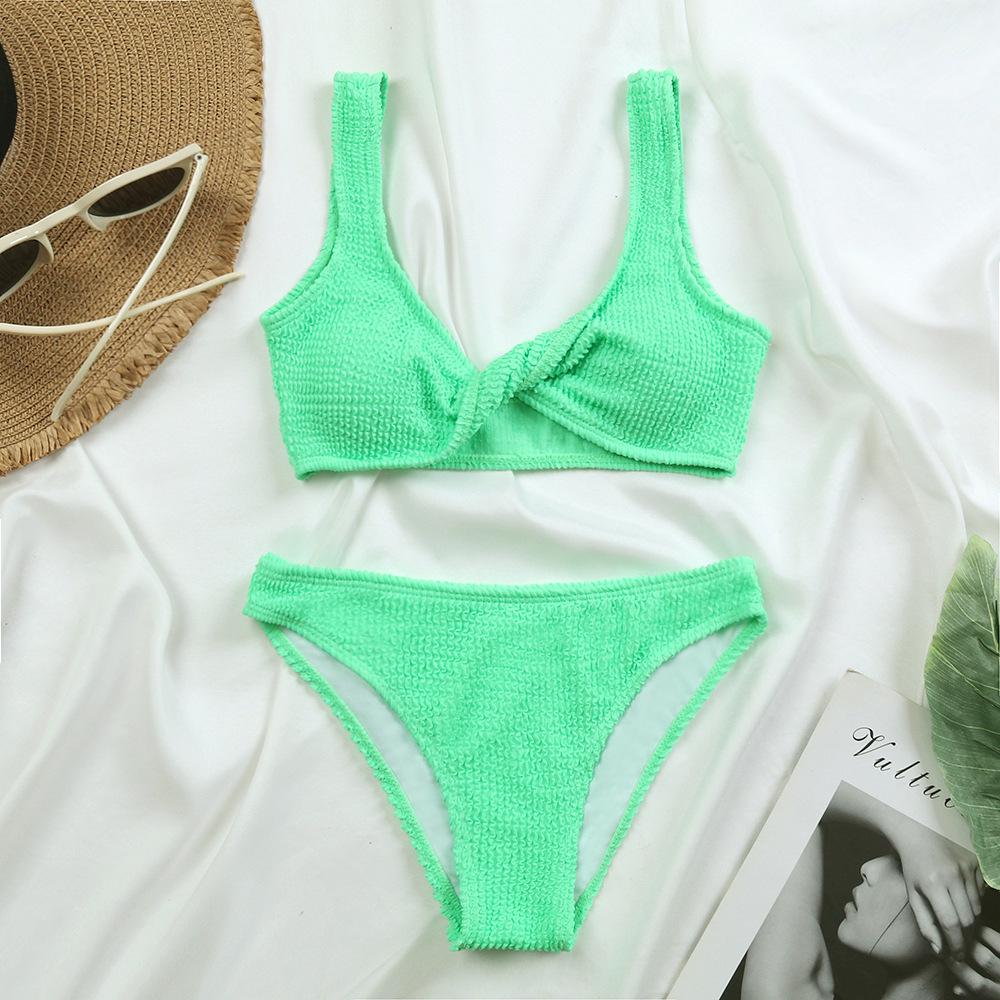 High-Waisted Special Fabric Fashion Bikini Swimsuit for Women