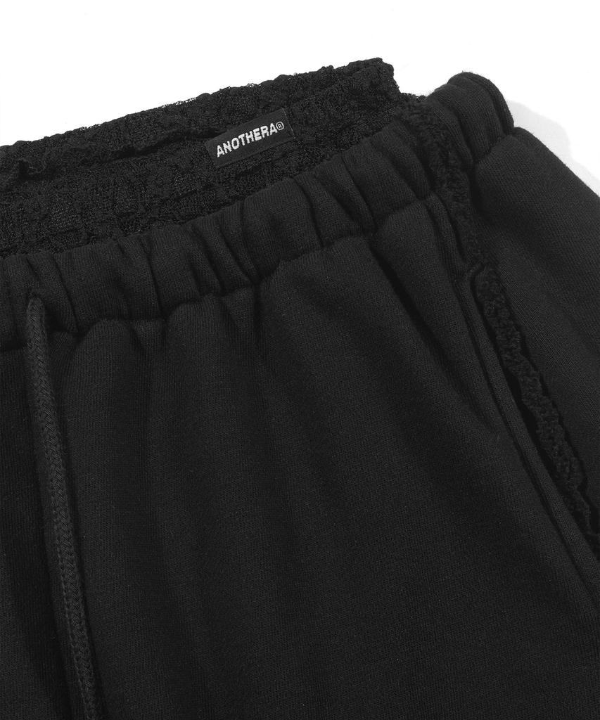 ANOTHER A Lace Layered Bermuda Shorts_Black