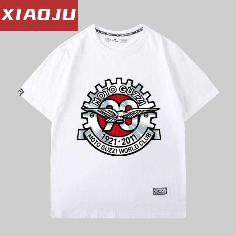 Short Sleeve T-Shirt Men's Trend Brand Personalized Fashion MOTO GUZZI Motorcycle Printed T-Shirt Men's Trend Ins Loose