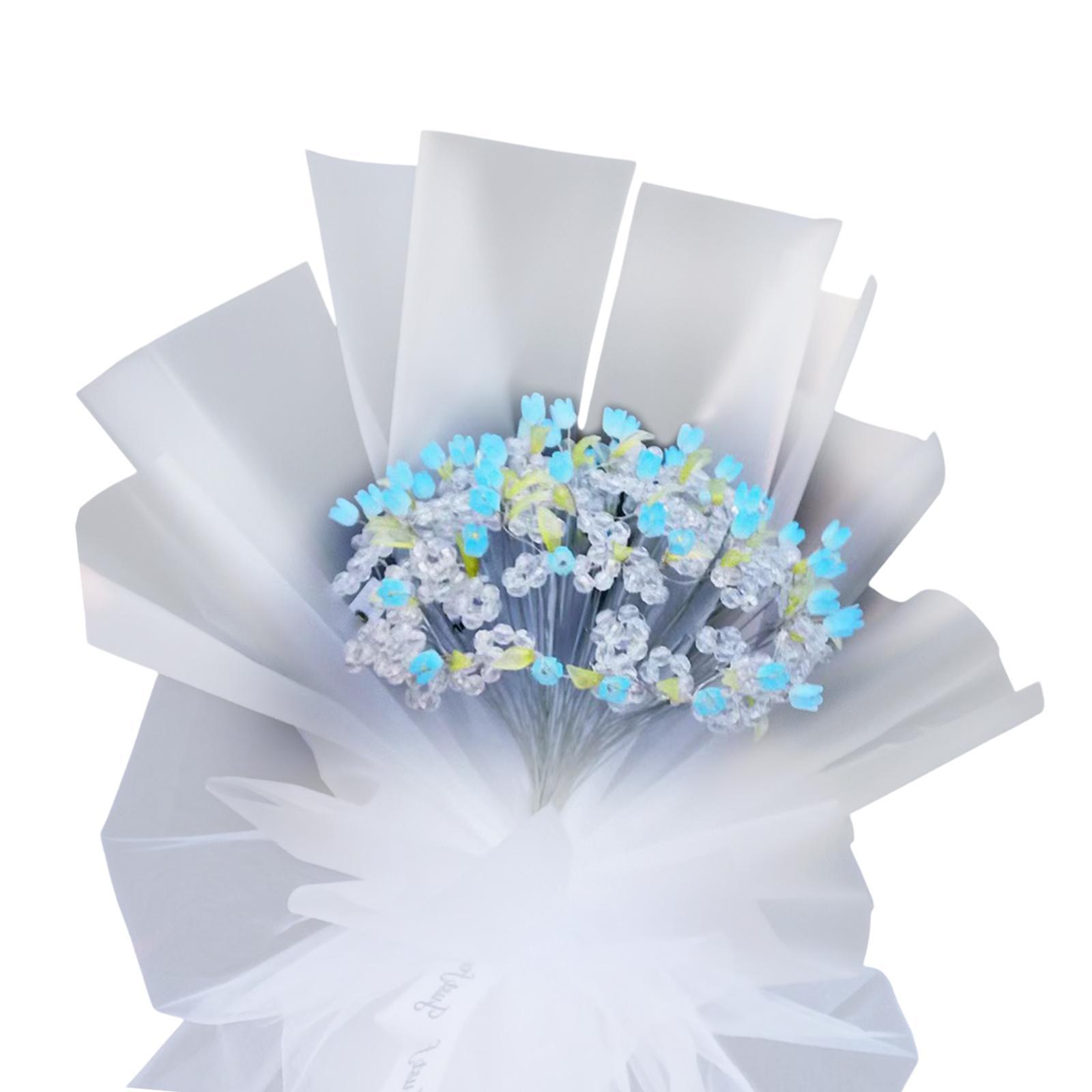 Artificial Tulip Bouquet for Home Decorations DIY Tulip Bouquet Kit Flower Craft for Easter Table Centerpiece Wedding Christmas синий