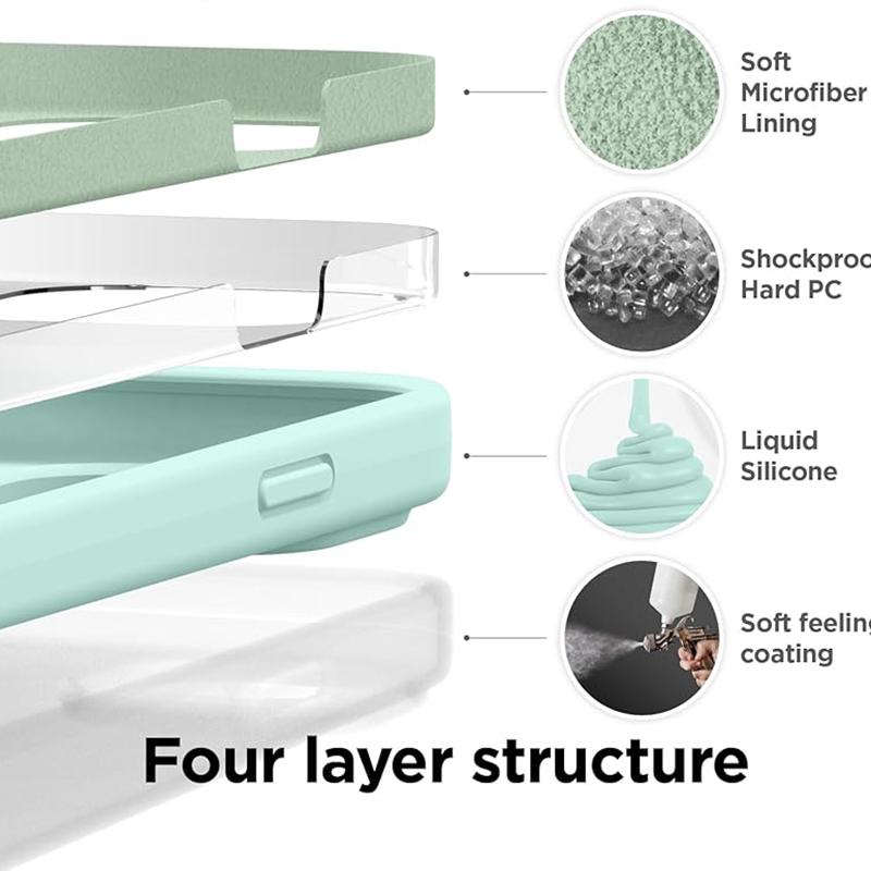 For iPhone X XS XR XS Max,iPhone 11 12 13 14 15 16 Case,Liquid Silicone Case,Full Body Protective Cover,Shockproof,Slim Phone Case