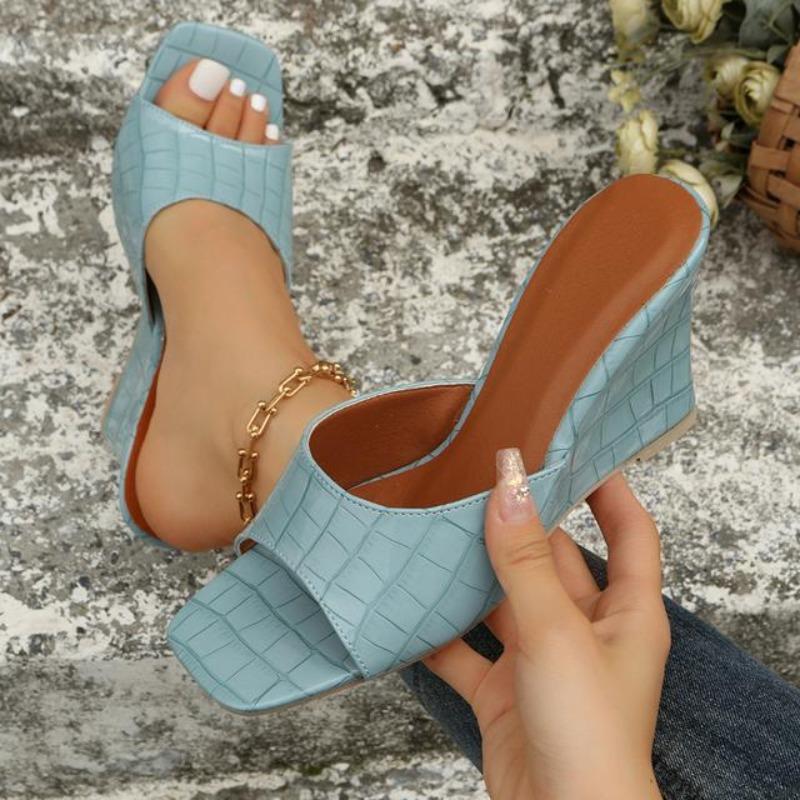 Women Summer Sexy White Triangle Thick Heel Sandals Square Toe Dress Party Street Casual Shoes for Women