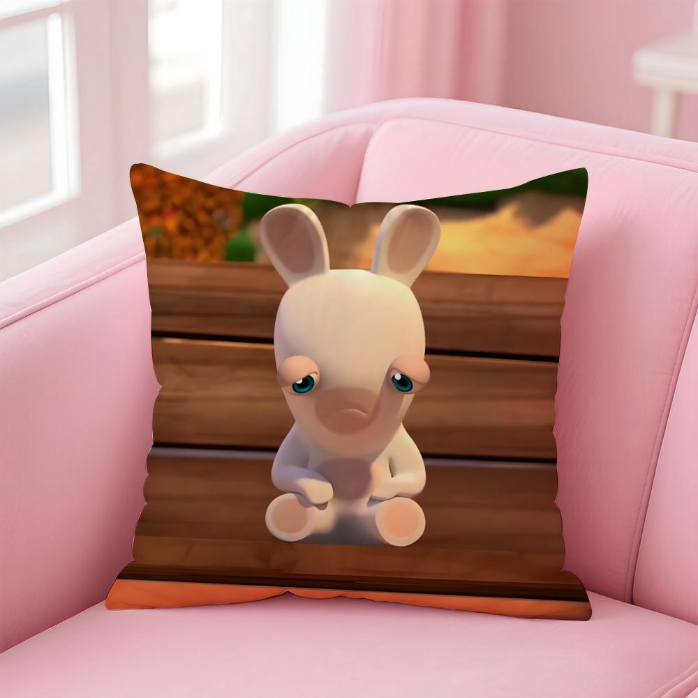 R-Rabbids I-Invasion Cushion Cover Home & Car Multi-Scene Pillow Cover - Reversible, Soft & Durable for Daily Use