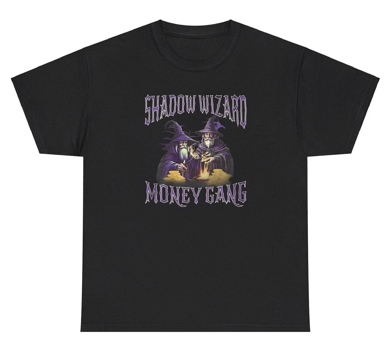 Shadow Wizard Money Gang Meme T Shirt Cursed Magic Weirdcore Gen Z Ironic Tee XXL