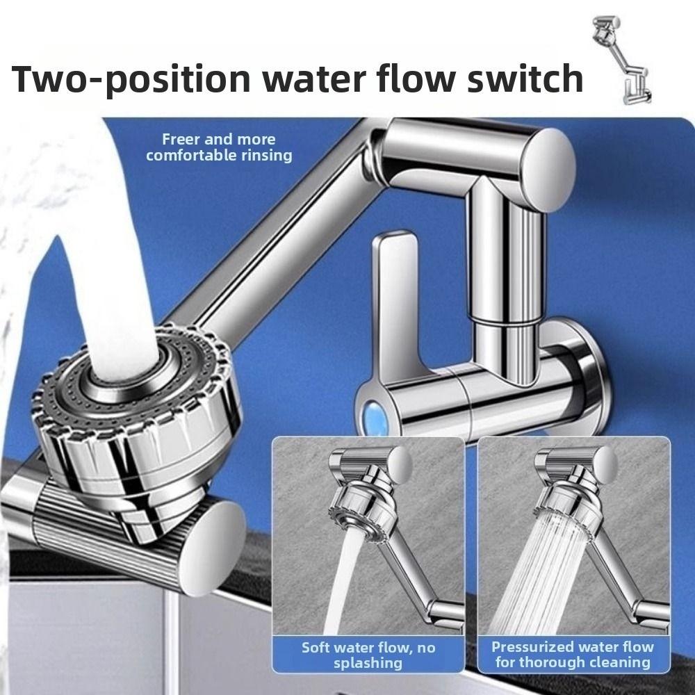 360° Rotating Robotic Arm Faucet Hot and Cold Water Flexible Dual Mode Faucet Water-Saving High Pressure Kitchen Rotating Faucet