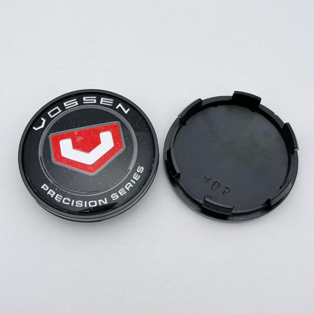 4pcs Vossen Logo Emblem Car Wheel Center Caps 65MM (59MM I.D) Wheels Hub Hubcaps Auto Rim Center Cover Replace Car Accessories