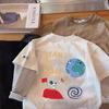 Boys Cotton Long Sleeve T Shirt Fake Two Piece Round Neck Thin Base Layer Top For Spring Autumn Baby Toddler Outerwear