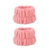 1 Pair Face Washing Wristbands Strong Water Absorption Skin Friendly Soft Pure Color Women s Wrist Towels for Home Travel