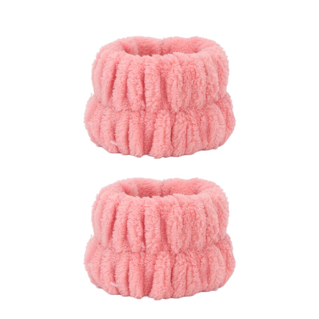 1 Pair Face Washing Wristbands Strong Water Absorption Skin Friendly Soft Pure Color Women s Wrist Towels for Home Travel