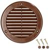 Ventilation Grille - KOTARBAU - Round - Fi 125 Mm - Brown - With Mosquito Net