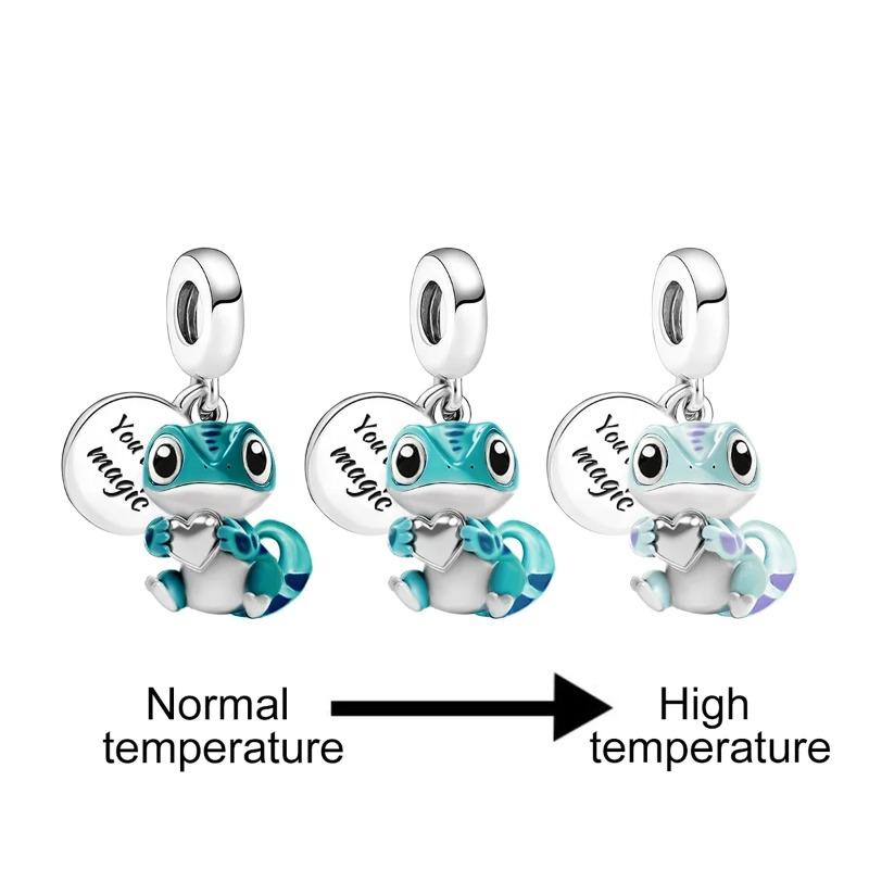 Copper Personalized Cute Chameleon Charm Pendant For Bracelets Diy Women'S High Quality Fashion Fine Jewelry