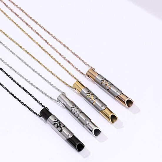 Ademhalingsketting Fluitje Hanger Ademhalingsketting Angstverlichtingsketting voor Mindful Kalmering Stressverlichting Meditatie