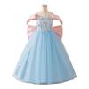 Flower Girl Princess Dress For Weddings Summer Kid Formal Bow Long Gown For School Evening Party Children New Year Cloth LP656