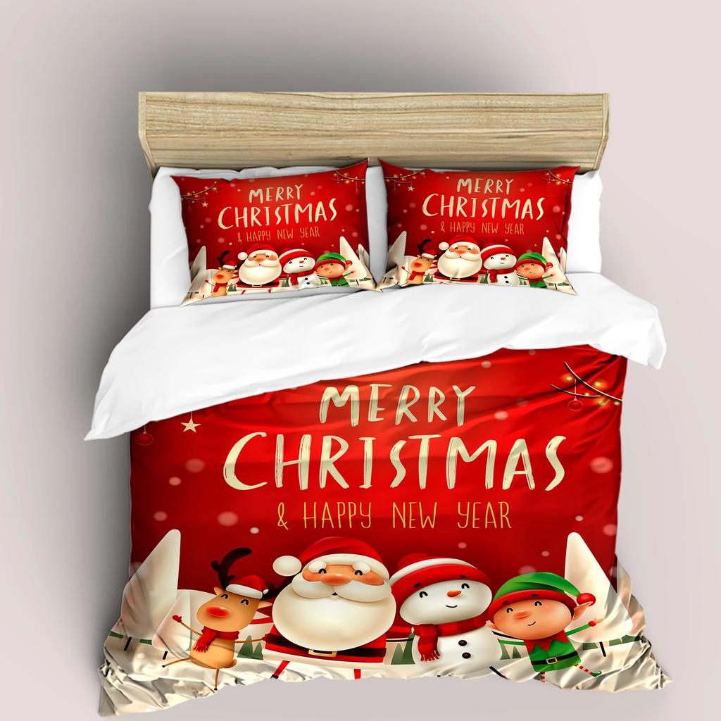 Comforter Dropship Christmas Bedding New Year Gift Comferter Bed Set Warm Comfortable King Size 3D