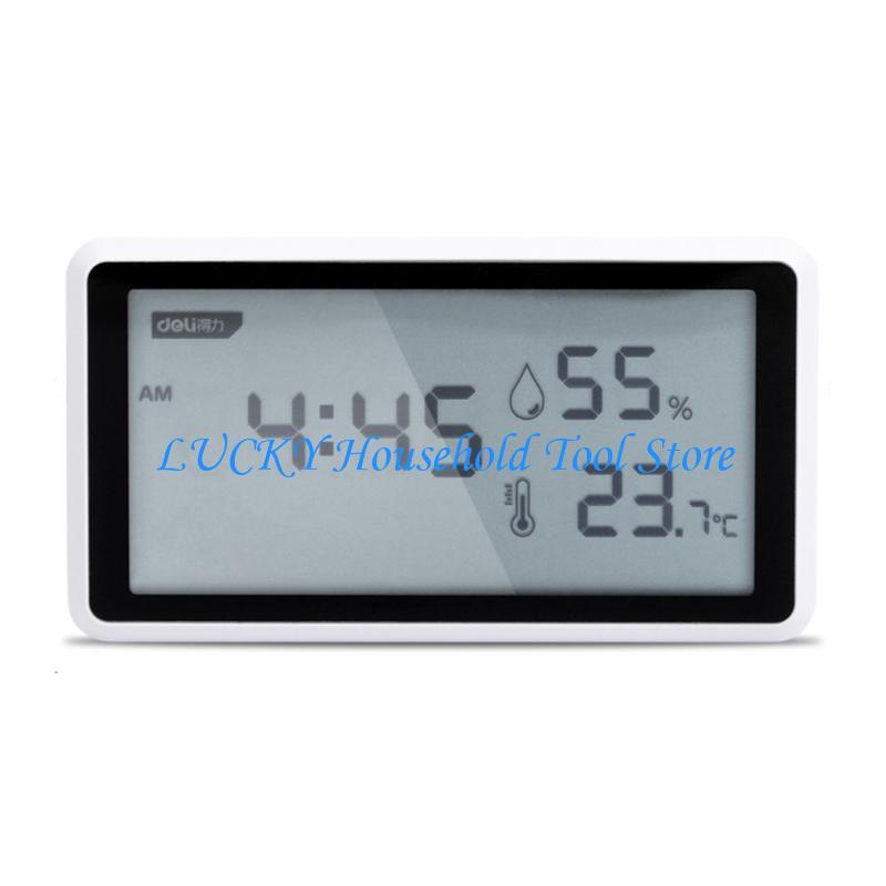 

J0MC Thermometers Hygrometer with Time Display Temperature Humidity Measurement Meter