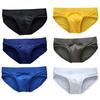 Men Briefs Letter Print 3D U Convex Design Panties Low-rise Milk Silk Wide Waistband High Elasticity Underwear