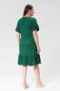 Women's Big Size Dress Plus Size Armband Skirt Ruffle Viscose Dress