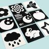 1 Set Early Education Toy For Nerborns Black White Flash Cards High Contrast Visual Stimulation Colour Cards Baby Montessori Toy