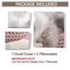 Cute Cat Print Duvet Cover Set (1 Duvet Cover & 1/2 Pillowcase) Soft Aesthetic Bedding Set for Kids Room Bedroom